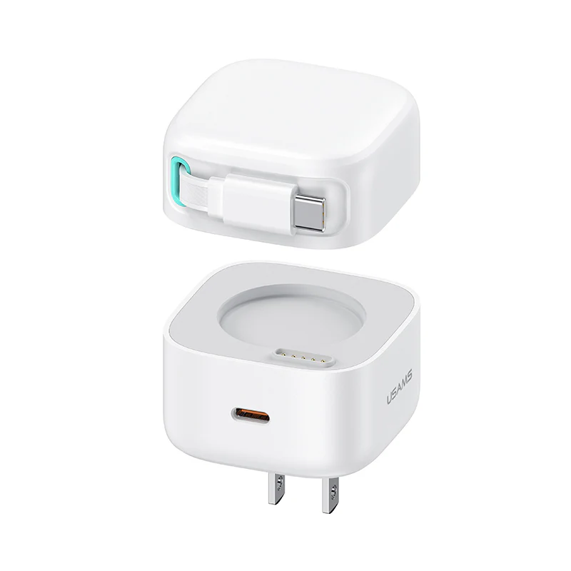 ZEERA Magnetic Modular GaN Wall Charger with Built-in Retractable Charging Cable for iPhone, MacBook Pro,iPad Pro - Image 3