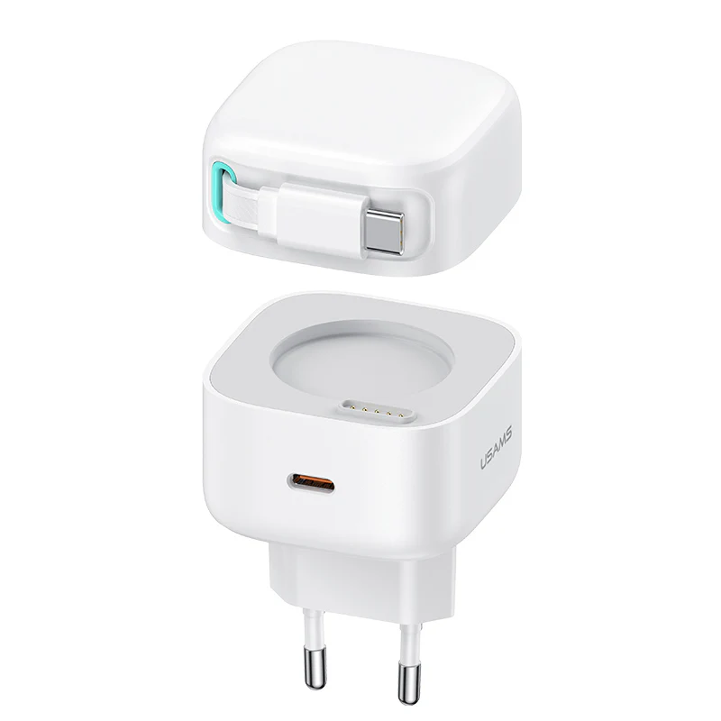 ZEERA Magnetic Modular GaN Wall Charger with Built-in Retractable Charging Cable for iPhone, MacBook Pro,iPad Pro - Image 4