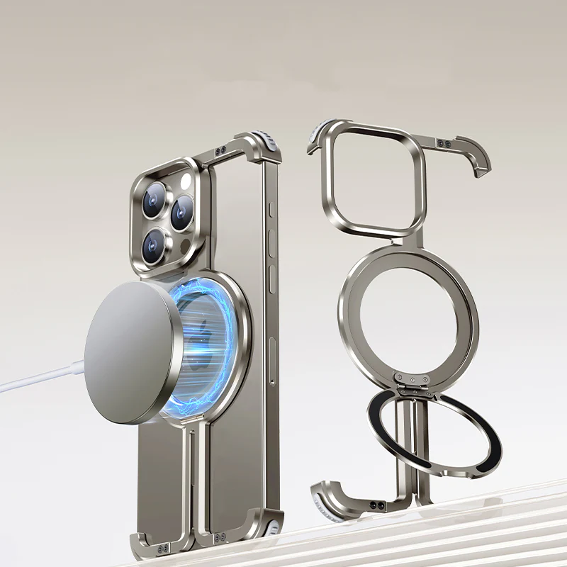 ZEERA Aluminum Alloy MagSafe Kickstand Cooling Case for iPhone & Samsung - Image 6