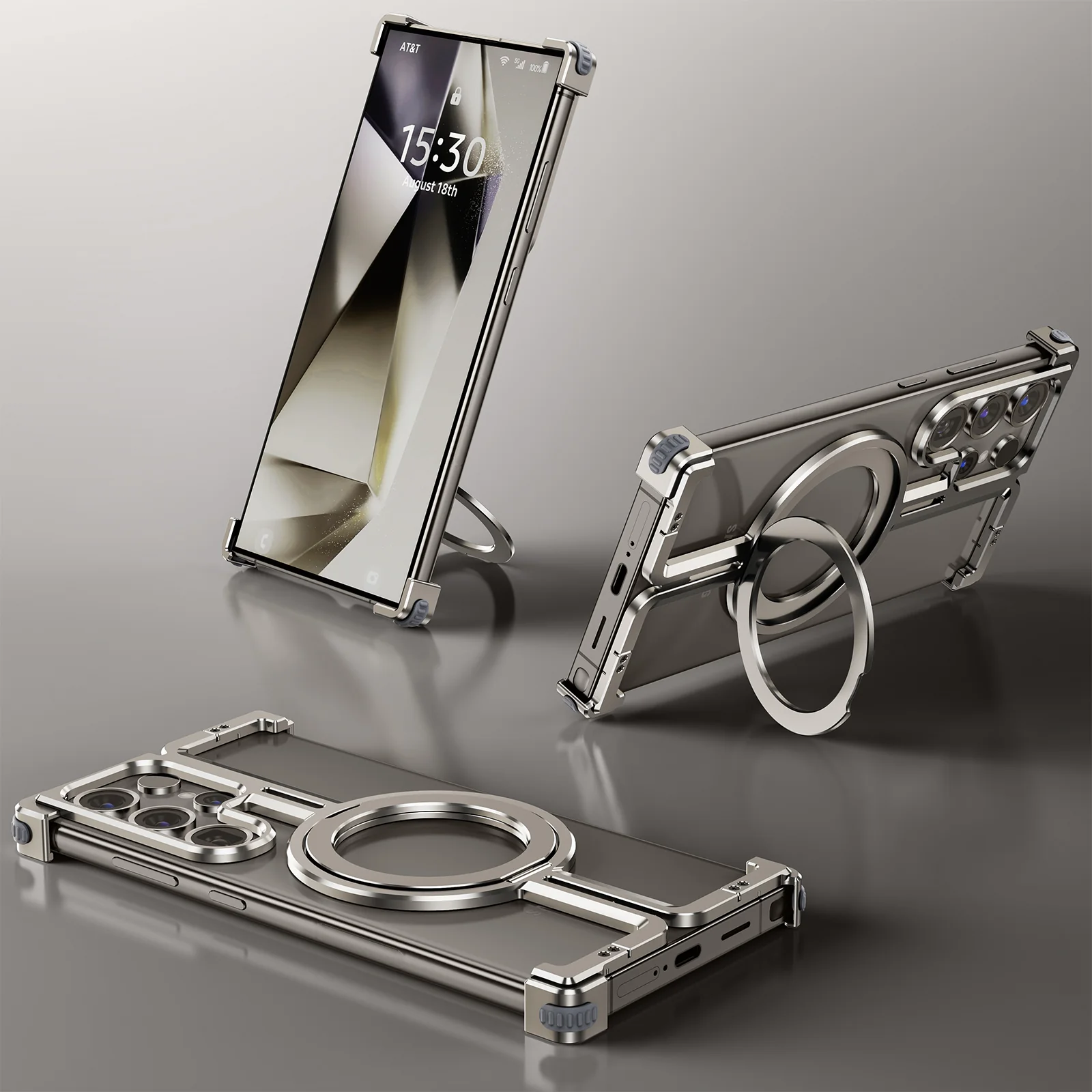 ZEERA Aluminum Alloy MagSafe Kickstand Cooling Case for iPhone & Samsung - Image 9