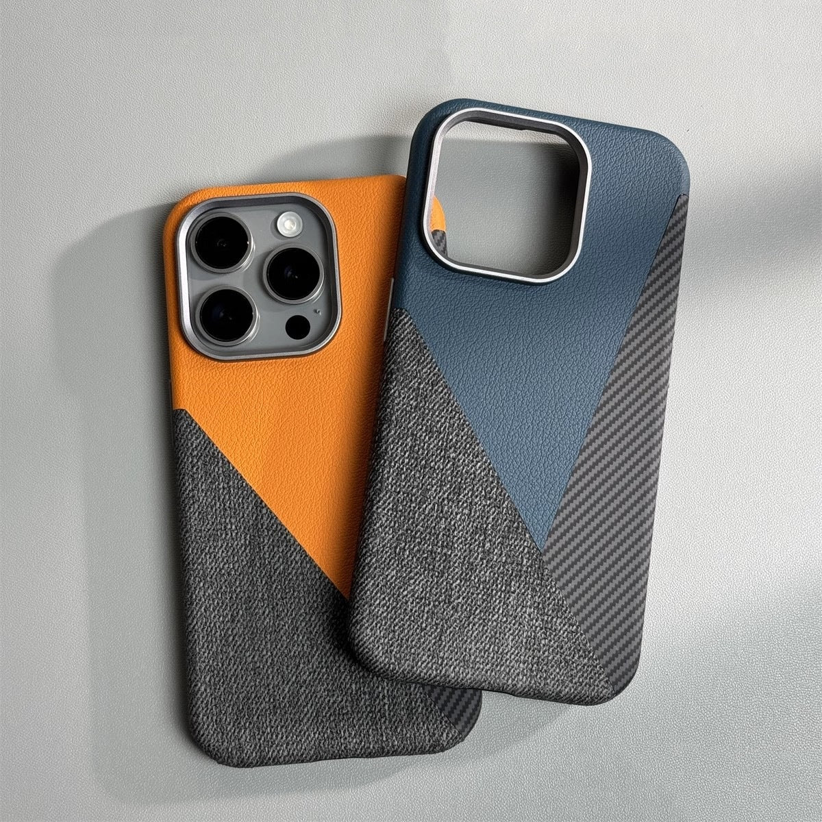 ZEERA MagFusion Pro: The Ultimate MagSafe Case with Leather, Carbon Fiber, and Denim Fusion Texture - Image 8