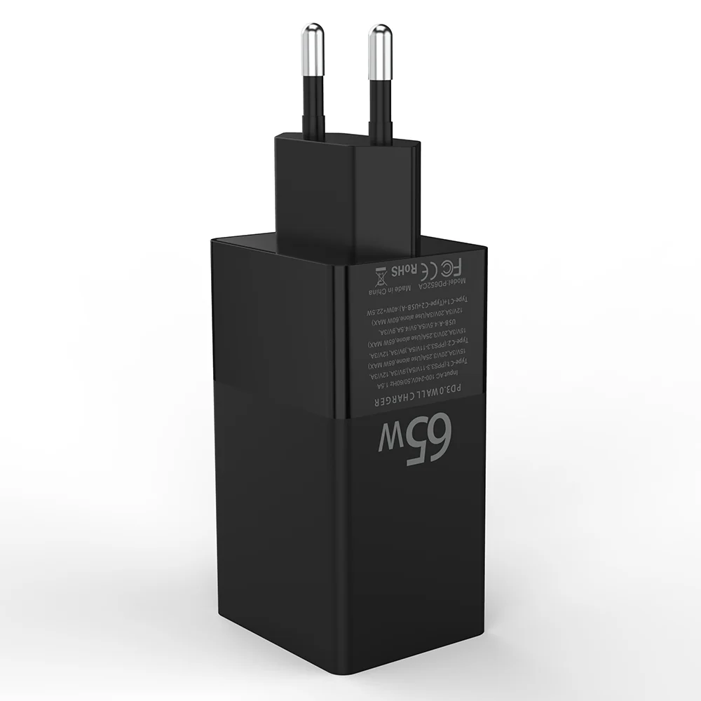 ZEERA 65W Fast Charging PD GaN Wall Charger /Power Adapter for iPhone 14 Pro Max, MacBook Pro,iPad Pro - Image 2